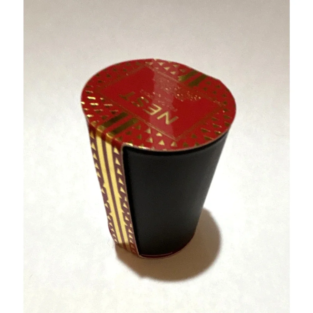NEST Fragrances Mini Holiday Scented Candle, Black Red Gold Wax, Round